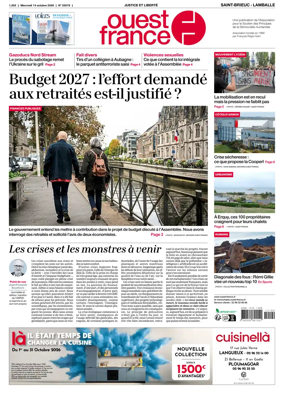Cover of Ouest-France (Saint-Brieuc Lamballe)
