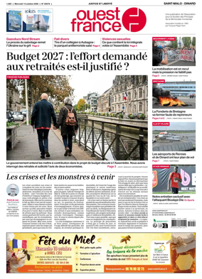 Cover of Ouest France (Saint-Malo)
