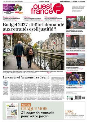 Cover of Ouest France (Saint-Nazaire La Baule Guerande)