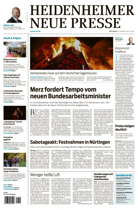 Cover of Heidenheimer Neue Presse