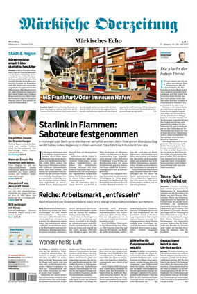 Cover of Markische Oderzeitung Strausberg