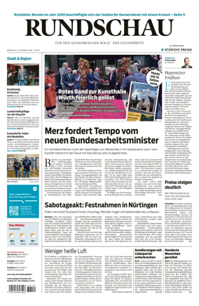 Cover of Rundschau fur den Schwabischen Wald – Der Kocherbote