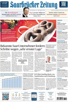 Cover of Saarbruecker Zeitung