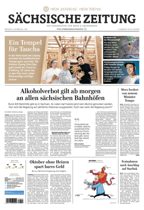 Cover of Sachsische Zeitung (Riesa & Grossenhain)