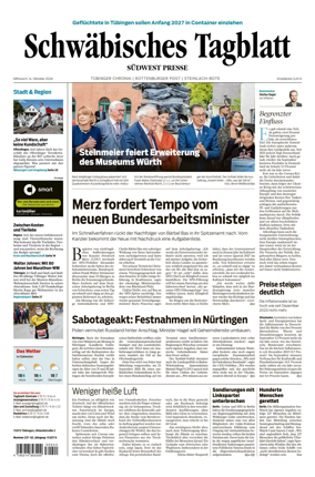 Cover of Schwabisches Tagblatt - Tubinger Chronik