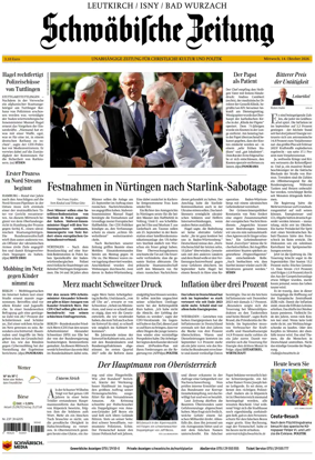 Cover of Schwabische Zeitung (Leutkirch / Isny / Bad Wurzach)