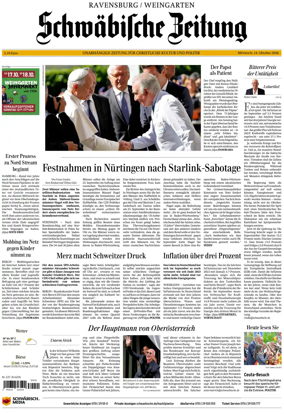 Cover of Schwabische Zeitung (Ravensburg / Weingarten)
