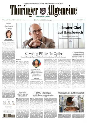 Cover of Thuringer Allgemeine (Arnstadt und Ilmenauz)