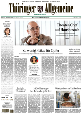 Cover of Thuringer Allgemeine (Weimar)