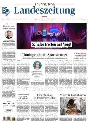 Cover of Thuringische Landeszeitung (Weimar)