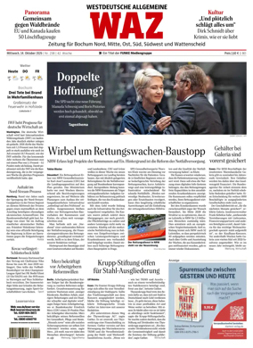 Cover of Westdeutsche Allgemeine Zeitung (Bochum)