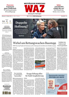 Cover of Westdeutsche Allgemeine Zeitung (Hattingen)