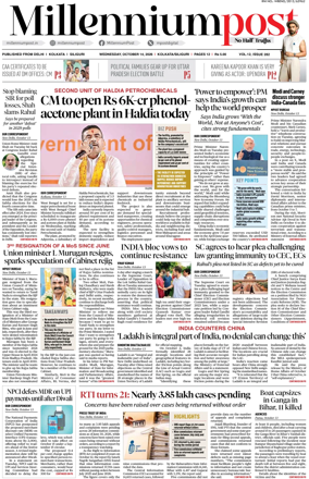 Cover of Millennium Post (Kolkata)