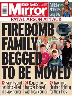 Cover of Irish Daily Mirror