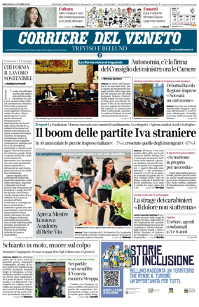 Cover of Corriere del Veneto (Treviso e Belluno)