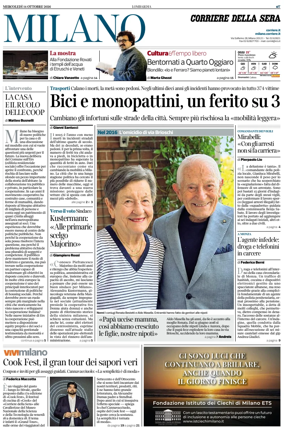 Cover of Corriere della Sera (Milano)