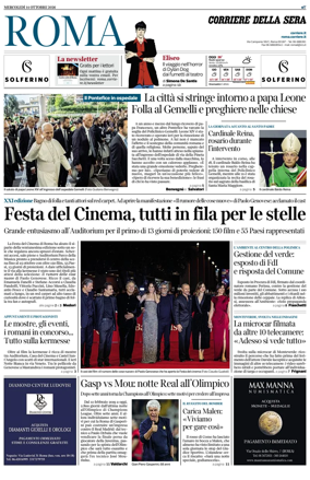 Cover of Corriere della Sera (Roma)