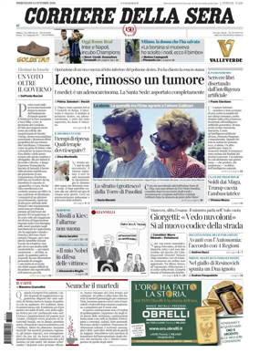 Cover of Corriere della Sera