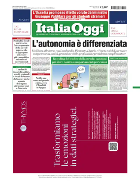 Cover of ItaliaOggi