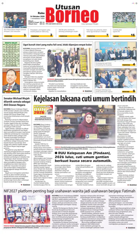 Cover of Utusan Borneo (Sarawak)