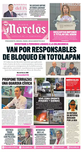 Cover of Diario de Morelos