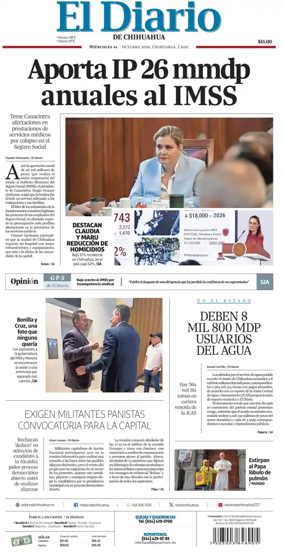 Cover of El Diario de Chihuahua