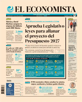 Cover of El Economista (Mexico)