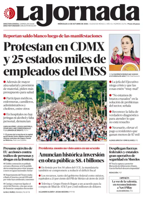 Cover of La Jornada