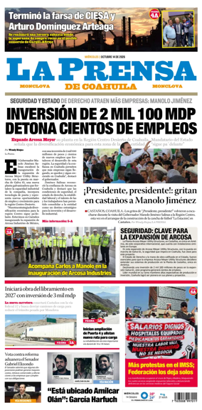 Cover of La Prensa de Coahuila