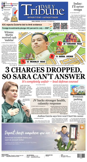 Cover of Daily Tribune (Philippines)