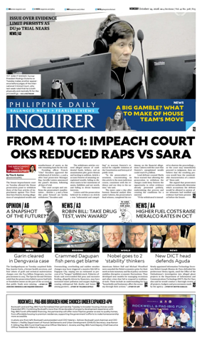 Cover of Philippine Daily Inquirer