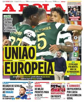 Cover of A BOLA (Portuguese)