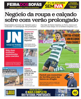 Cover of Jornal de Noticias
