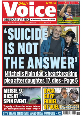 Cover of Daily Voice (South Africa)