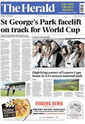 Cover of The Herald (South Africa)