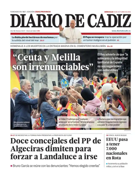 Cover of Diario de Cadiz