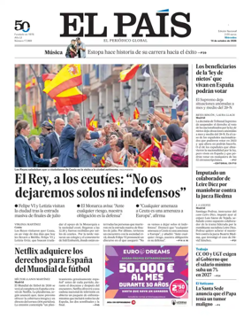 Cover of El Pais (Galicia)