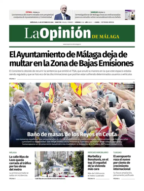 Cover of La Opinion de Malaga