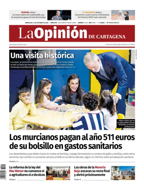 Cover of La Opinion de Murcia (Cartagena)