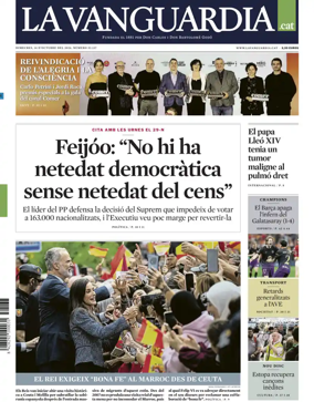 Cover of La Vanguardia (Catalonia - 1st edition)