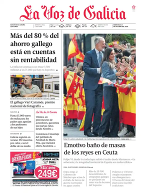Cover of La Voz de Galicia (A Coruna)