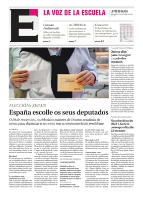Cover of La Voz de Galicia (Ferrol) - La Voz de la Escuela
