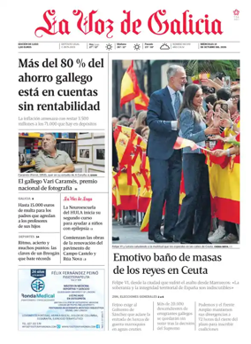 Cover of La Voz de Galicia (Lugo)
