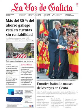 Cover of La Voz de Galicia (Ourense)