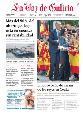 Cover of La Voz de Galicia (Viveiro)