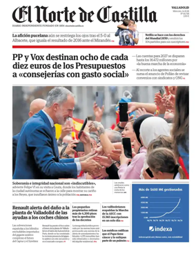 Cover of Norte de Castilla (Valladolid)