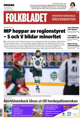Cover of Folkbladet Vasterbotten
