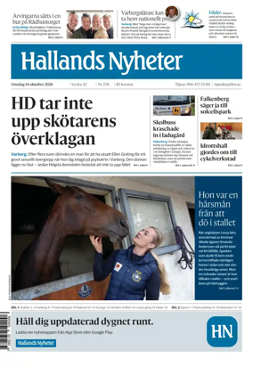Cover of Hallands Nyheter