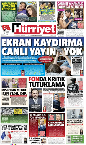 Cover of Hurriyet