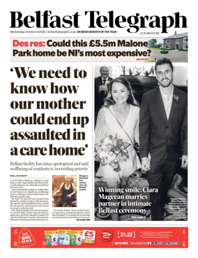Cover of Belfast Telegraph